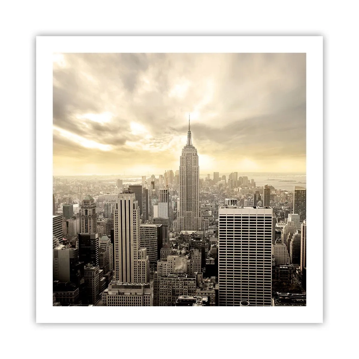 Poster - New York geweven van grijs - 60x60 cm