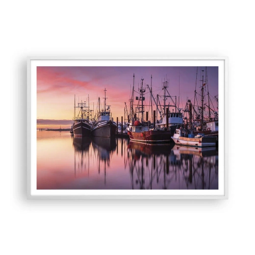 Poster in een witte lijst - Voor de volgende dag - 100x70 cm