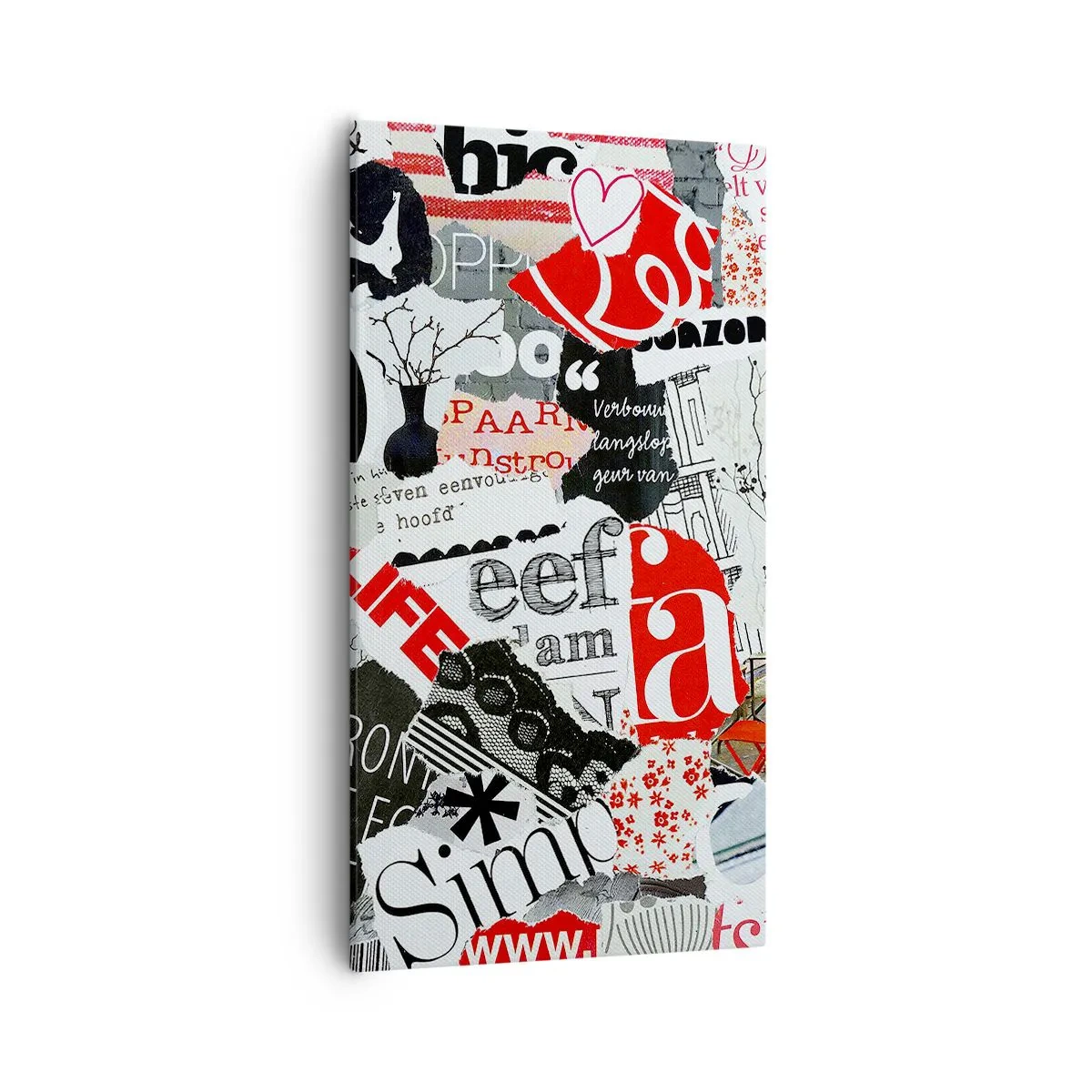 Schilderen op canvas - Hipster-collage - 55x100 cm