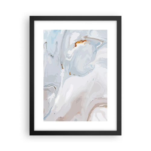 Poster in een zwarte lijst - Het wit is verheven - 30x40 cm
