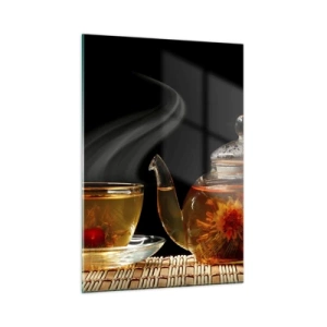 Schilderen op glas - De magie en kunst van het theezetten - 50x70 cm