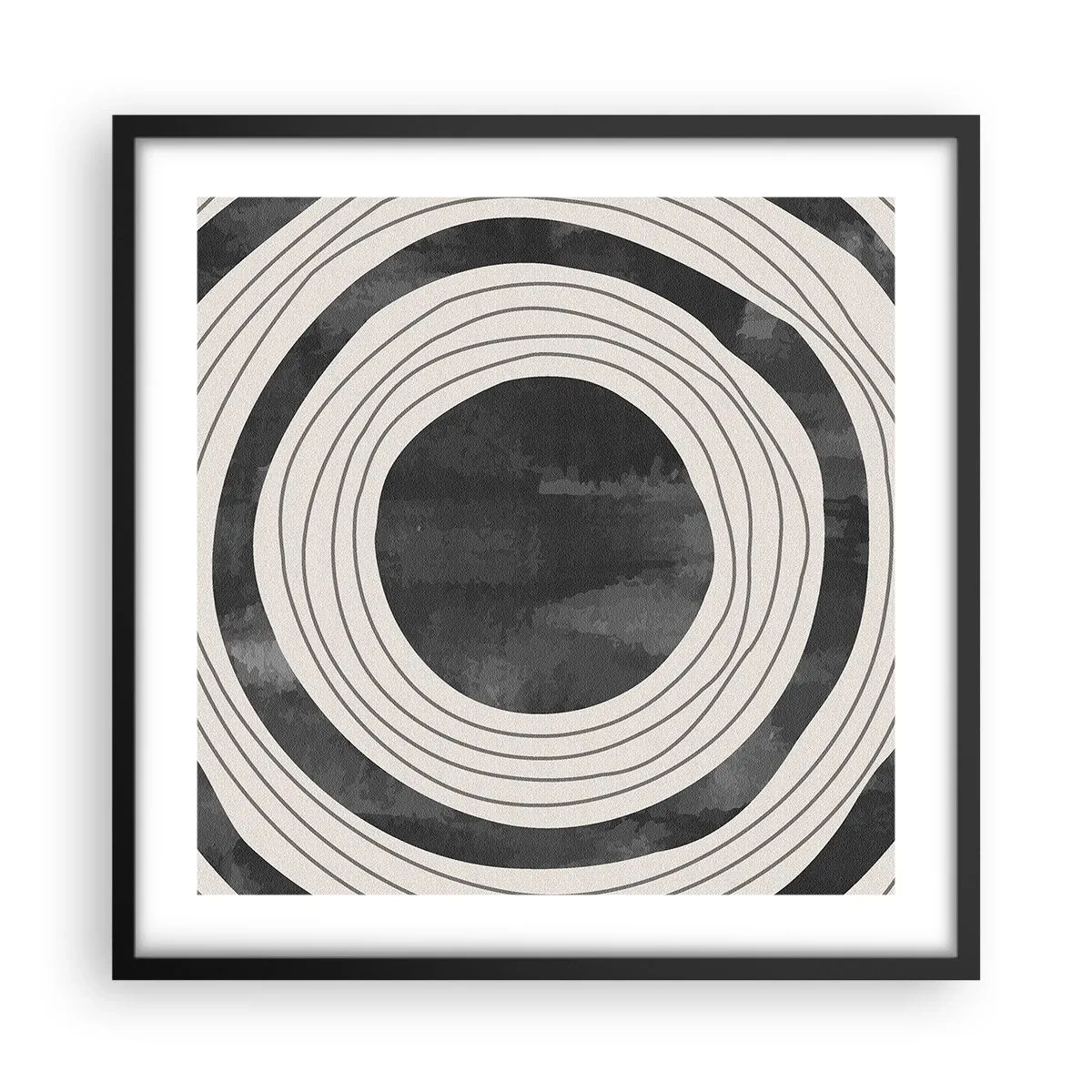 Poster in een zwarte lijst - Precies op het punt - 50x50 cm