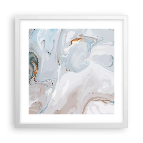 Poster in een witte lijst - Het wit is verheven - 40x40 cm