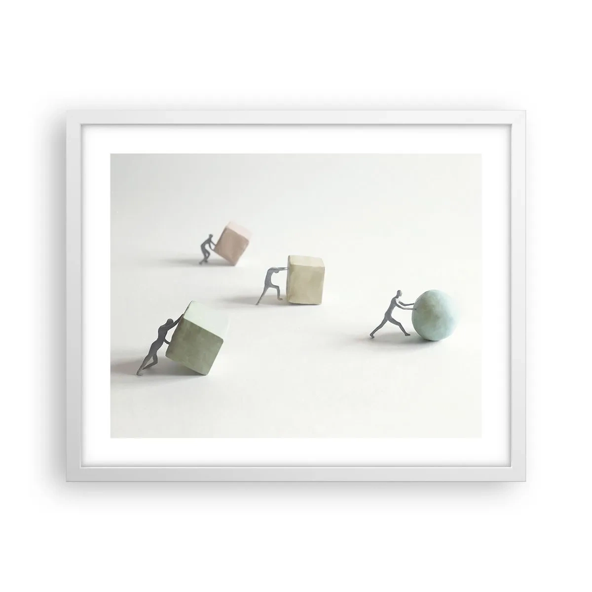 Poster in een witte lijst - Puur leven - 50x40 cm