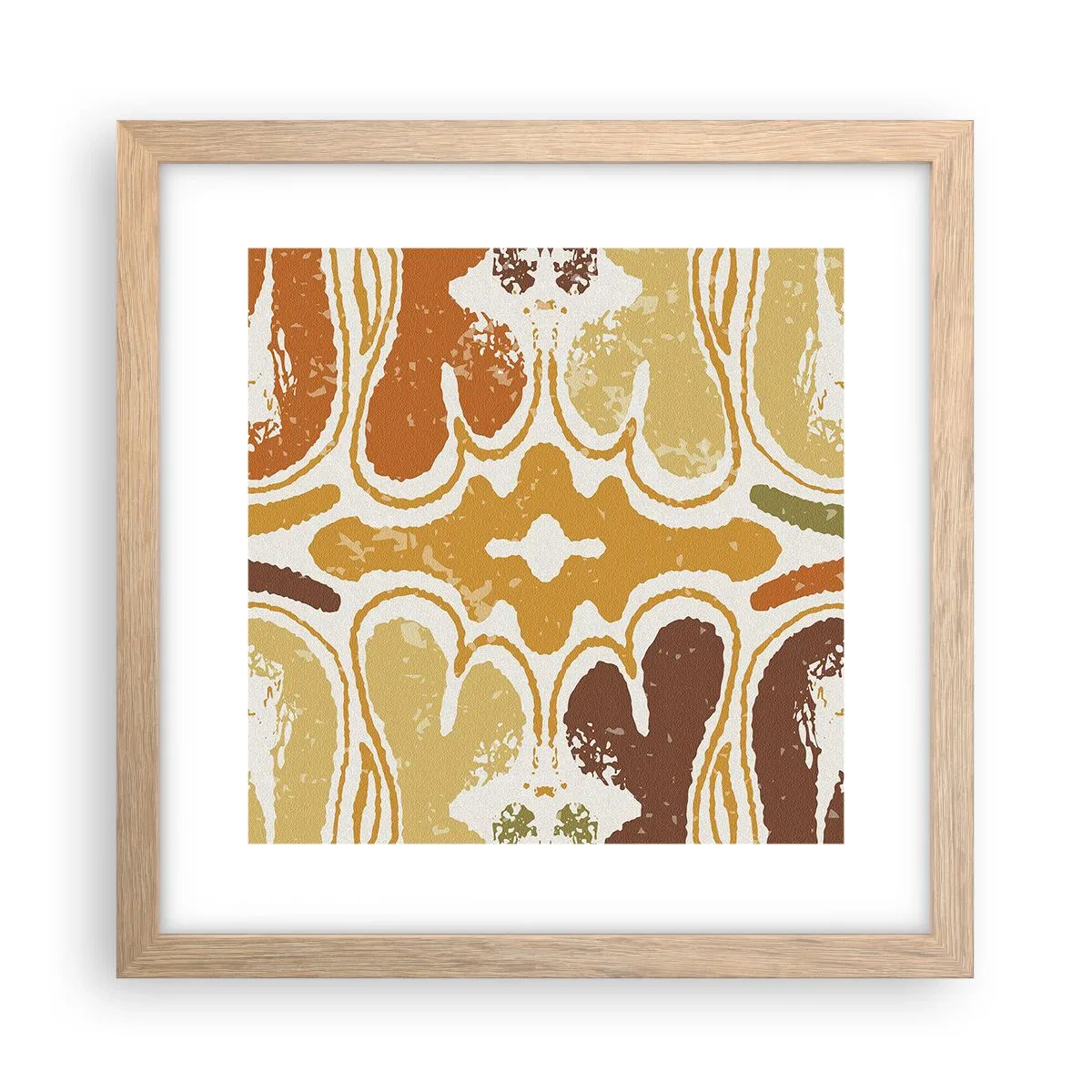 Een poster in een licht eiken lijst - Sentimentele abstractie - 30x30 cm