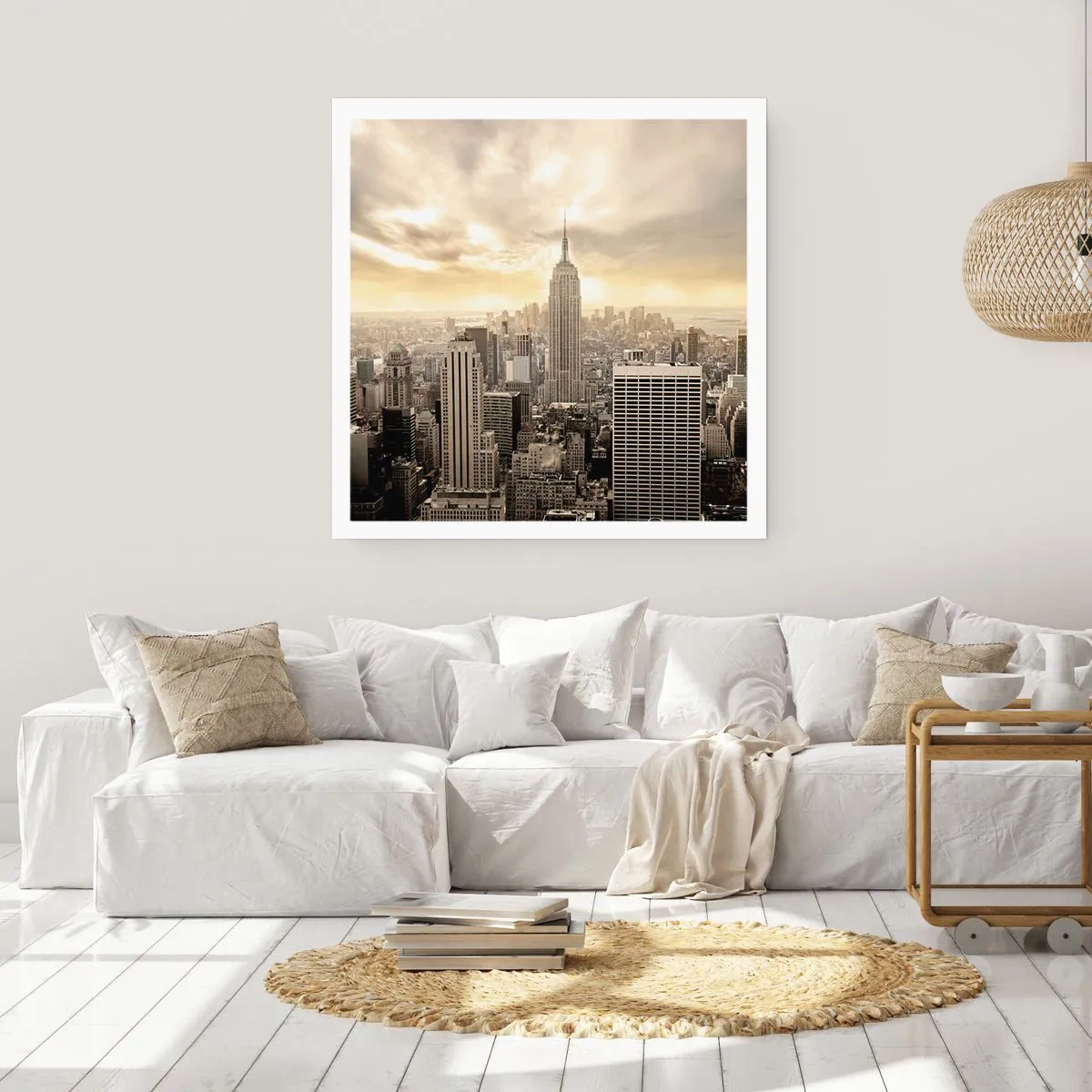 Poster - New York geweven van grijs - 30x30 cm