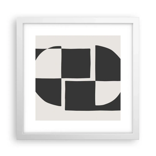Poster in een witte lijst - Antithese - synthese - 30x30 cm