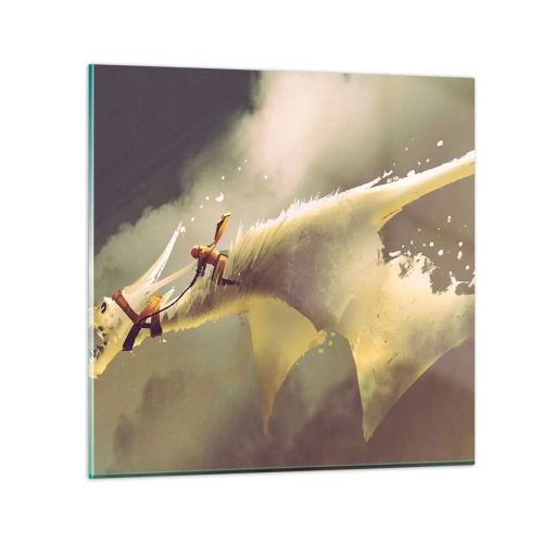 Schilderen op glas - De wereld te hulp - 30x30 cm