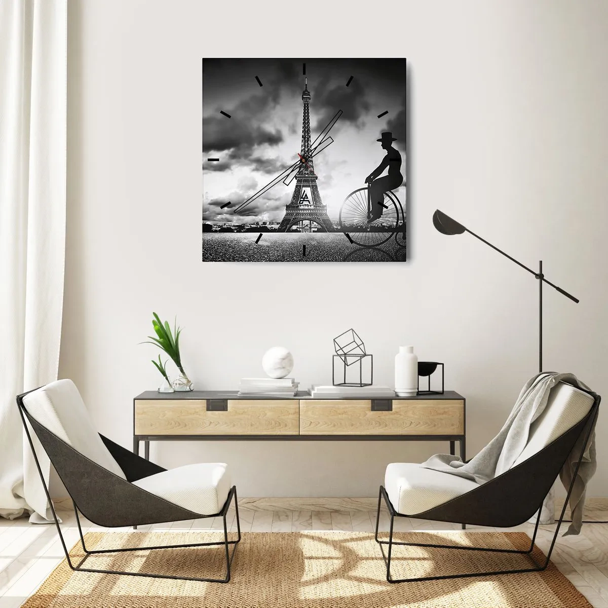 Wandklok - Klok - Verlangen naar Belle Epoque - 40x40 cm