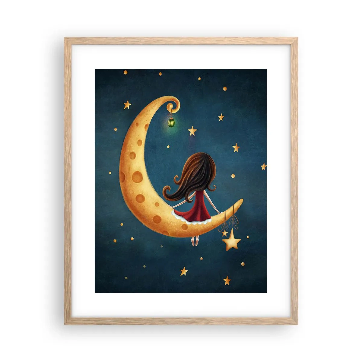 Een poster in een licht eiken lijst - Een keer… - 40x50 cm