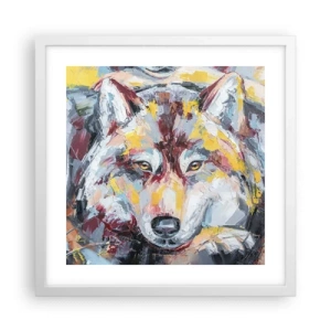 Poster in een witte lijst - Gemoedsrust onder dierbaren - 40x40 cm