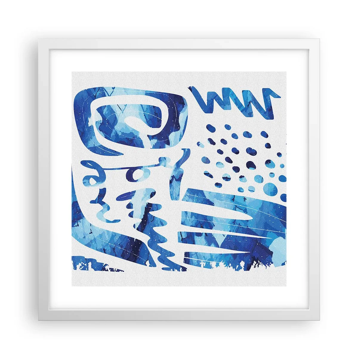 Poster in een witte lijst - Terug naar de wortels - 40x40 cm