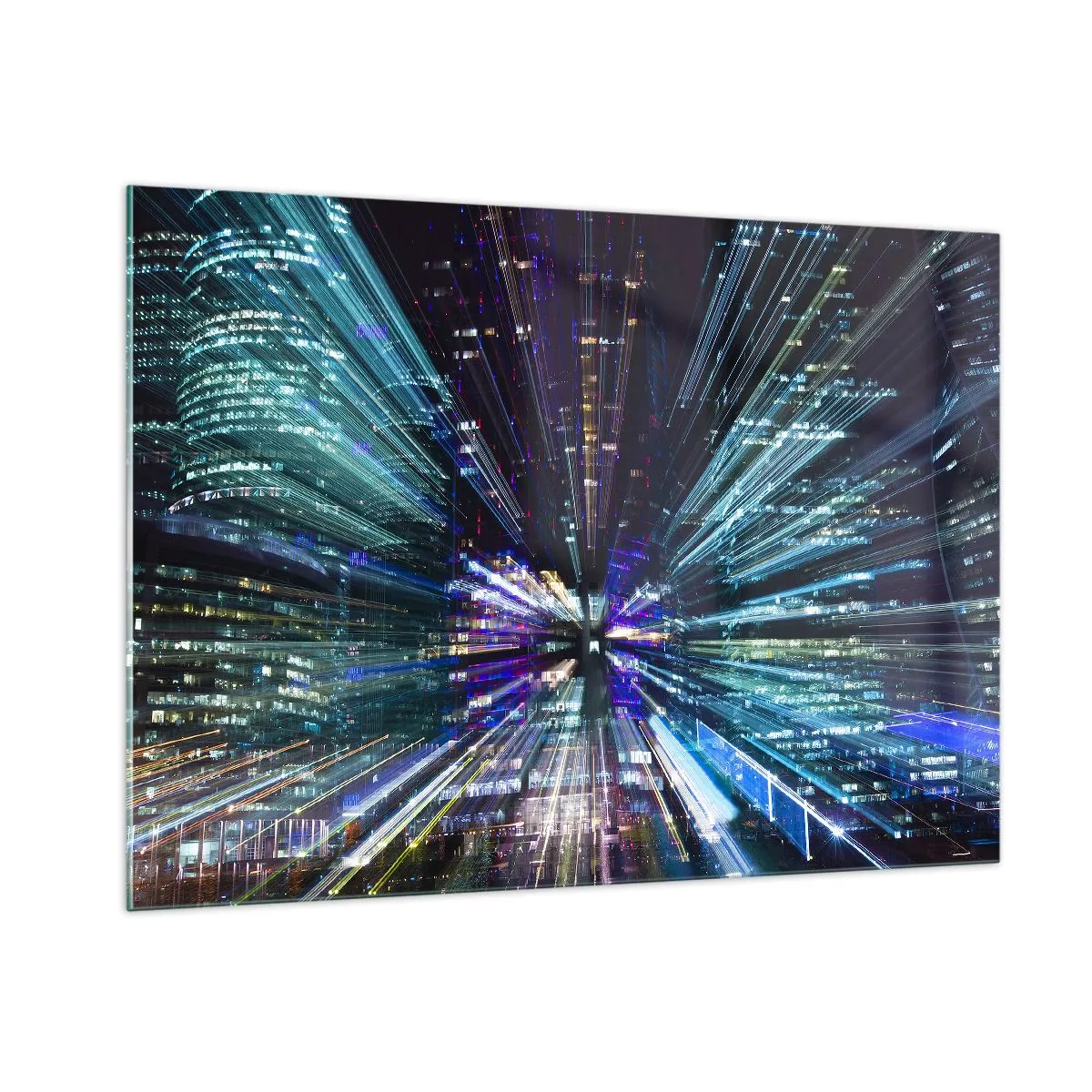 Schilderen op glas - Overgang naar hyperspace - 100x70 cm