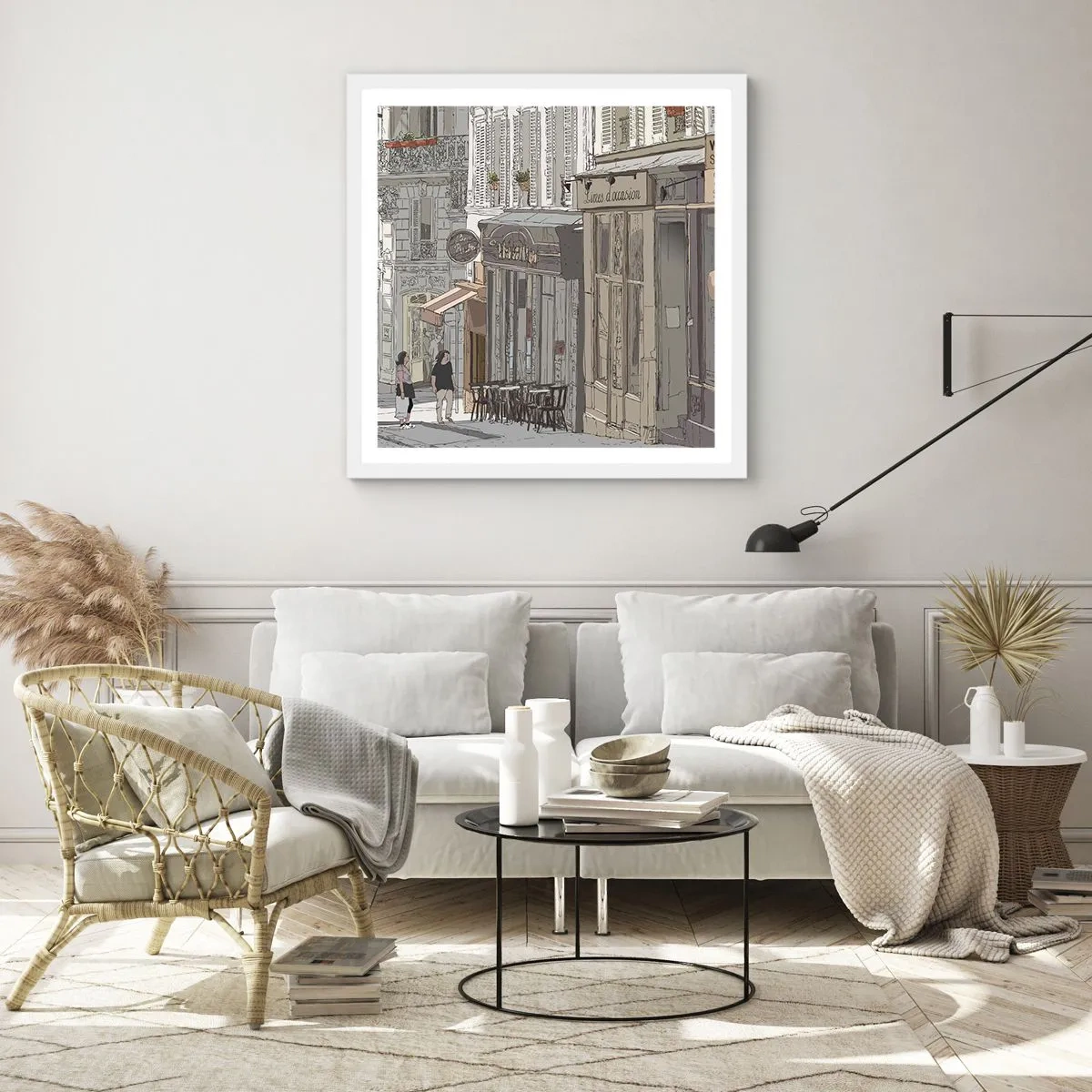 Poster in een witte lijst - Stadsvreugde - 30x30 cm