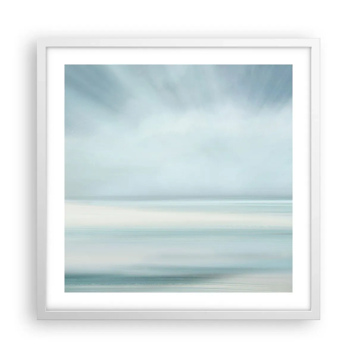 Poster in een witte lijst - Vrede tot aan de horizon - 50x50 cm