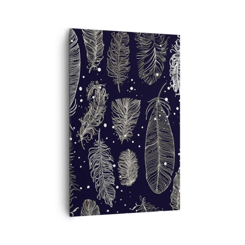 Schilderen op canvas - Gevederde kant - 80x120 cm