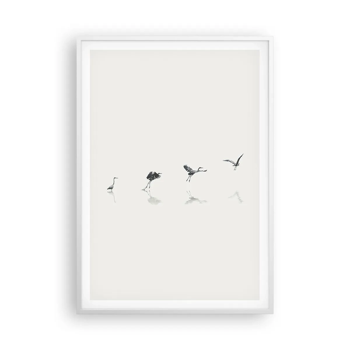 Poster in een witte lijst - Vier eenvoudige stappen - 70x100 cm