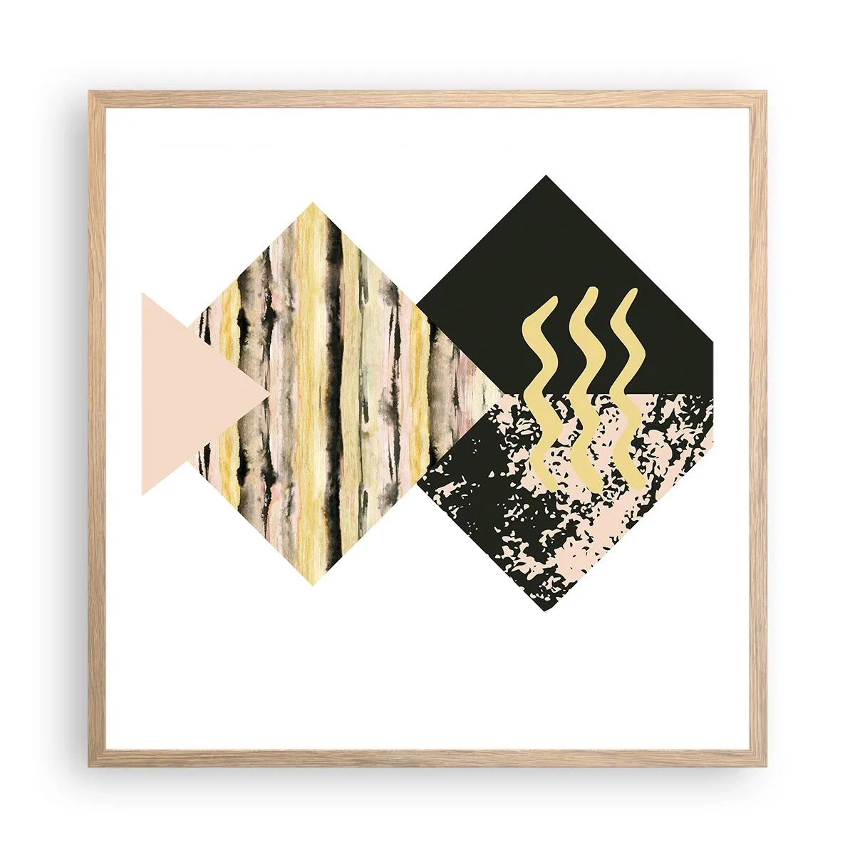 Een poster in een licht eiken lijst - Er is niet zo eenvoudig - 60x60 cm