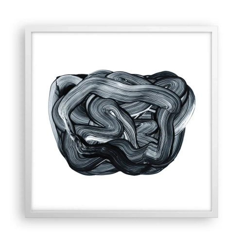 Poster in een witte lijst - Het is niet zo eenvoudig - 50x50 cm