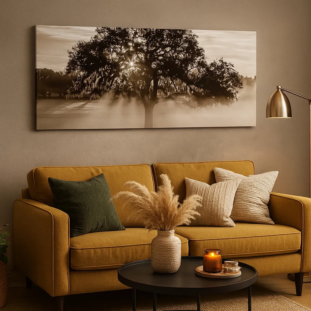 Schilderen op canvas - Boom van goede kennis alleen - 30x30 cm