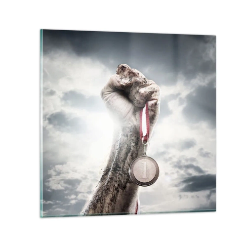 Schilderen op glas - Per aspera ad astra - 30x30 cm