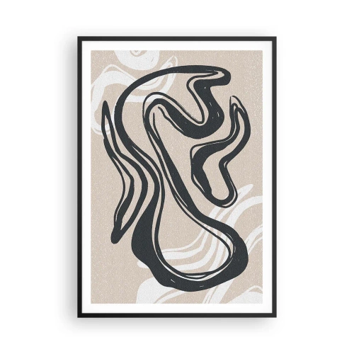 Poster in een zwarte lijst - Expressie vermenigvuldigd - 70x100 cm