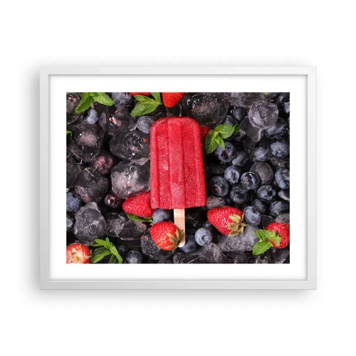 Poster in een witte lijst - De smaak van hete zomer - 50x40 cm