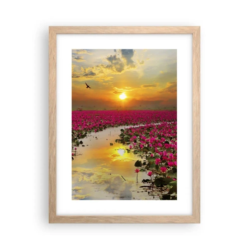 Een poster in een licht eiken lijst - Het geheime leven van het meer - 30x40 cm
