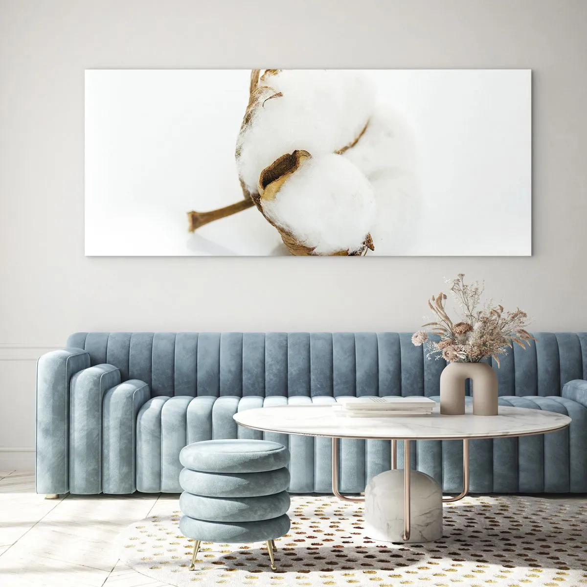 Schilderen op glas - Zacht van aard - 140x50 cm