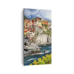 Schilderen op canvas - Een groepje geklampt an de rots - 65x120 cm