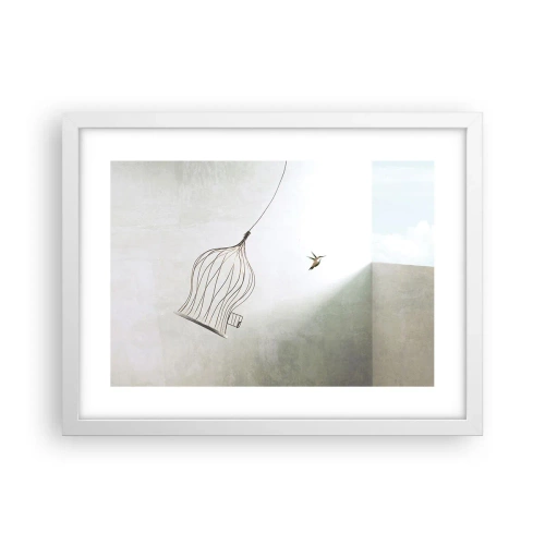 Poster in een witte lijst - In je element - 40x30 cm