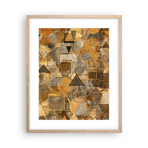 Een poster in een licht eiken lijst - De wereld in vorm - 40x50 cm