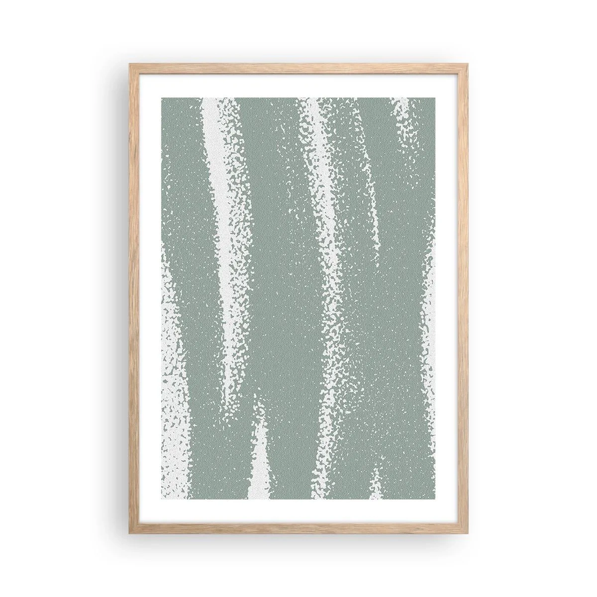 Een poster in een licht eiken lijst - Abstractie in een winterklimaat - 50x70 cm