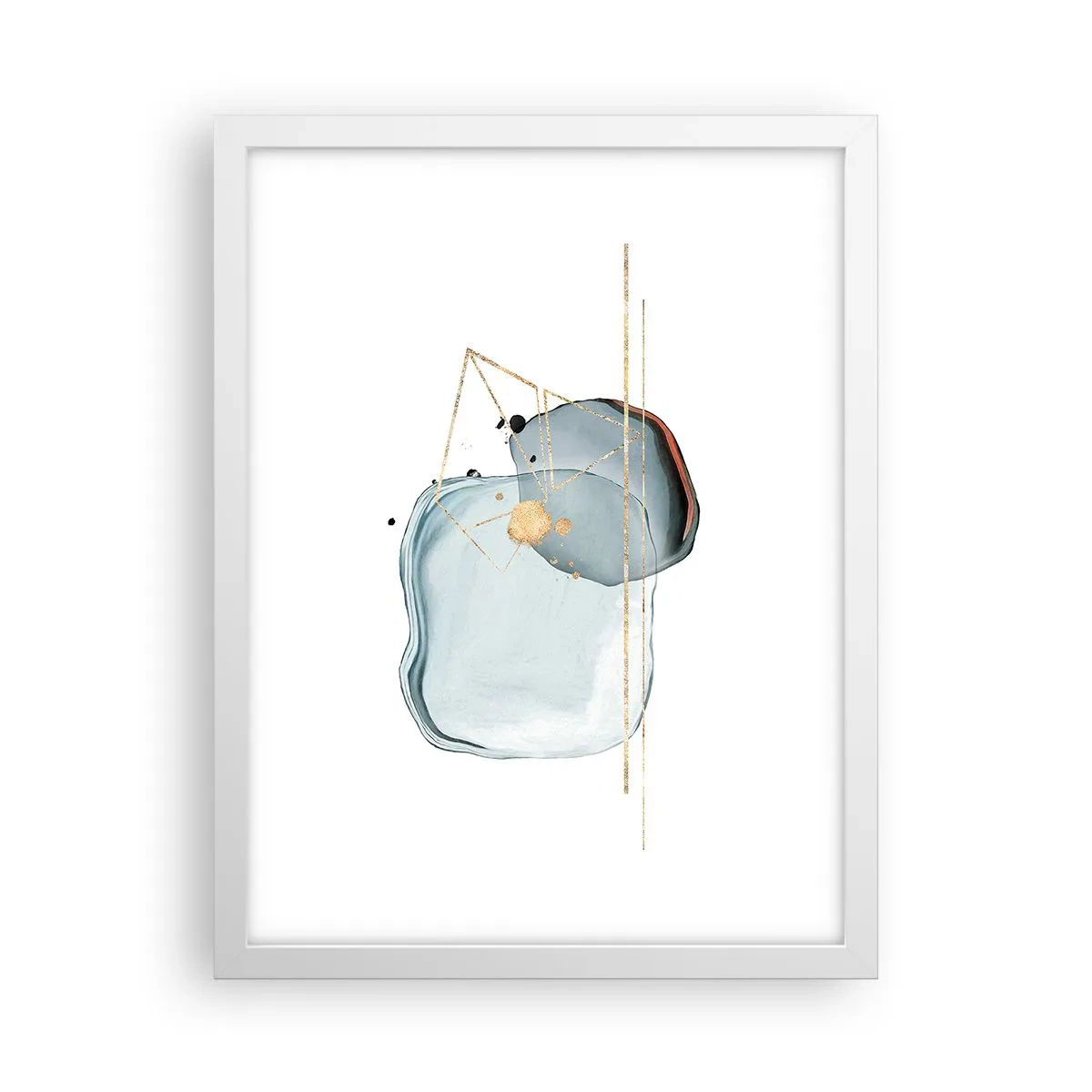 Poster in een witte lijst - Een studie van druppels - 30x40 cm