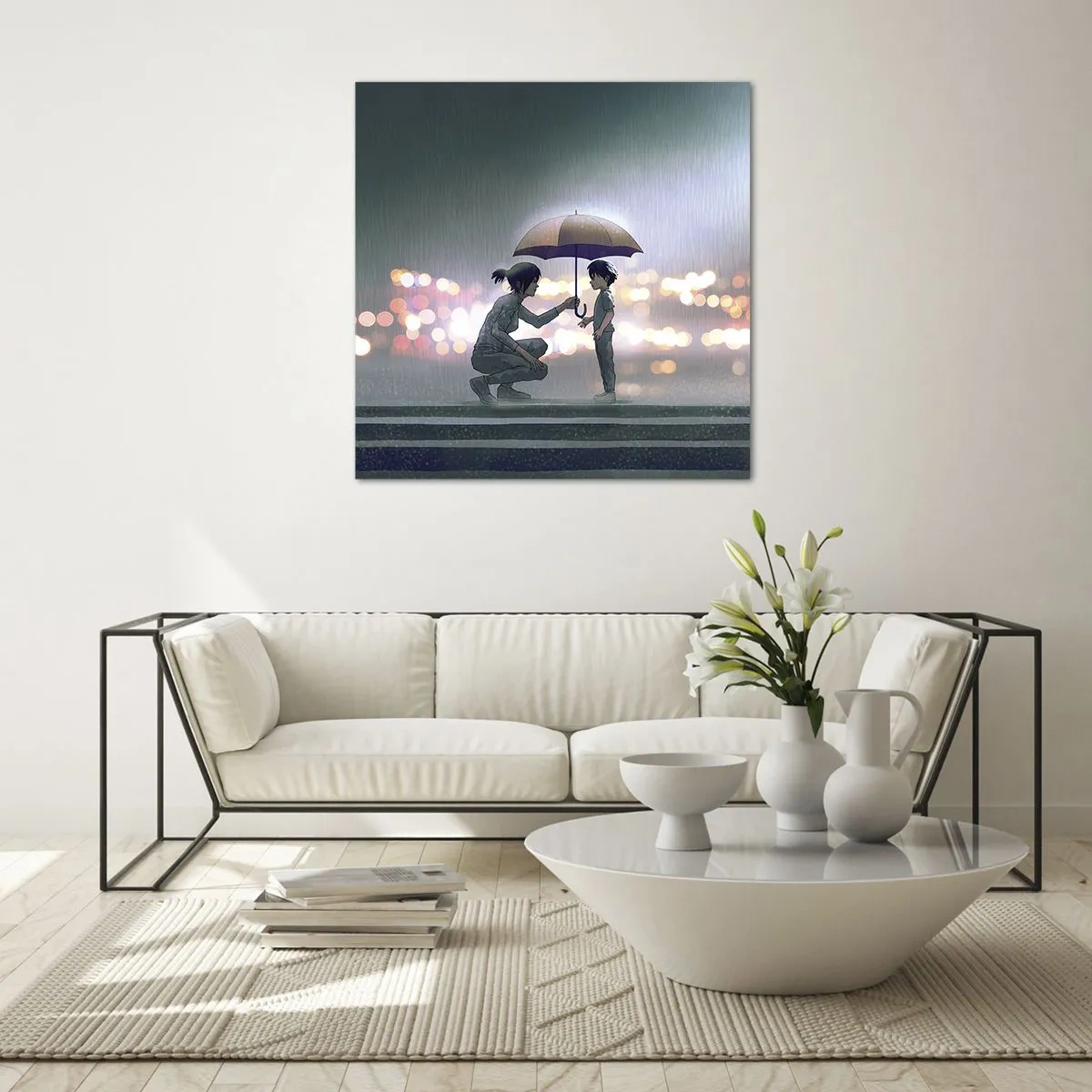 Schilderen op glas - En het is goed nu - 70x70 cm