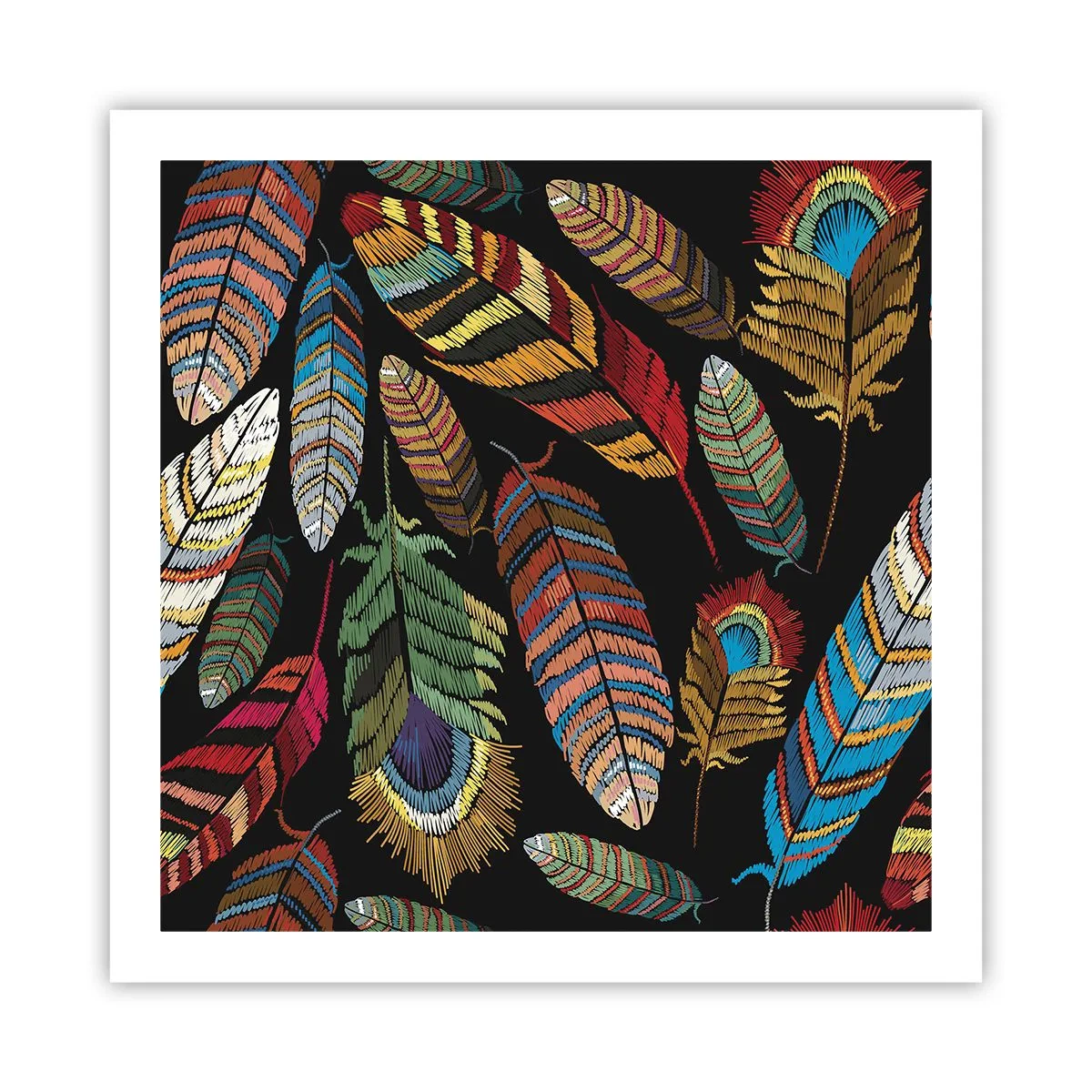 Poster - Het vogelcarnaval - 60x60 cm