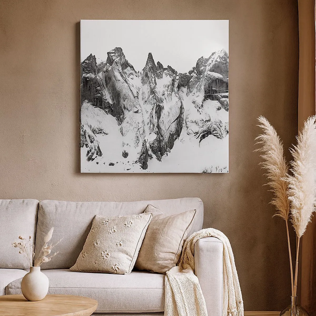 Schilderen op canvas - Granieten gevaarlijke nok - 30x30 cm