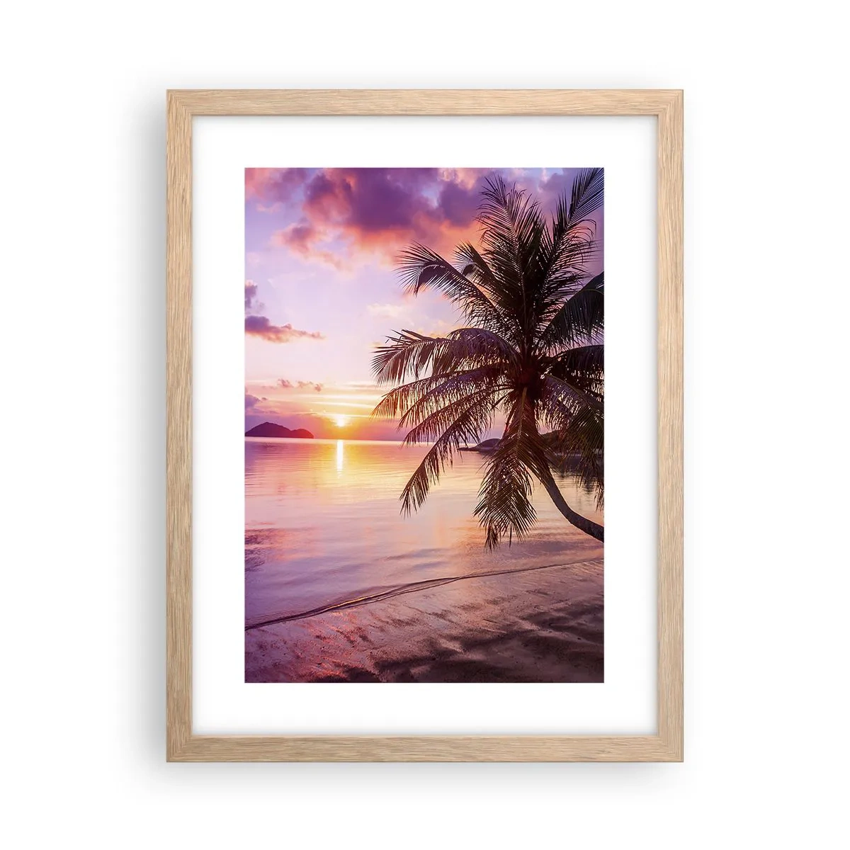 Een poster in een licht eiken lijst - Geluk tot aan de horizon - 30x40 cm