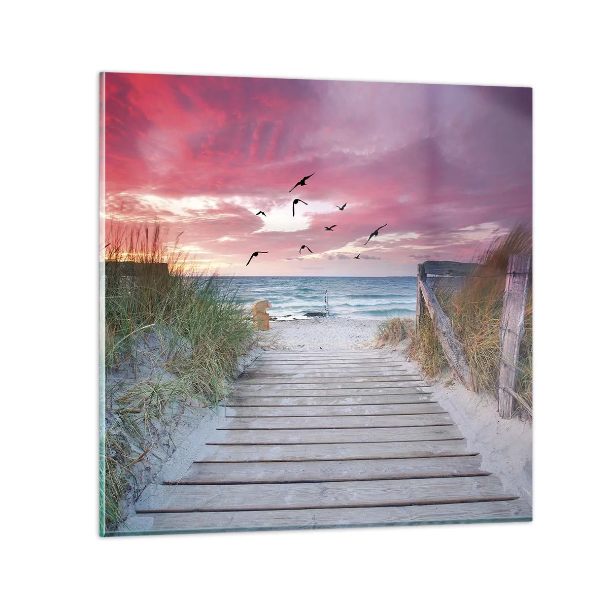 Schilderen op glas - Baltische indruk - 70x70 cm