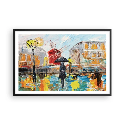 Poster in een zwarte lijst - Parijse legendes - 91x61 cm