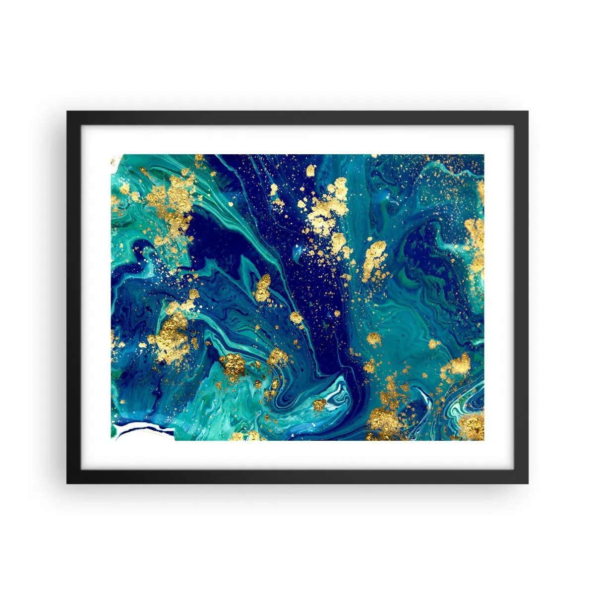 Poster in een zwarte lijst - De bloemblaadjes van de zon - 50x40 cm