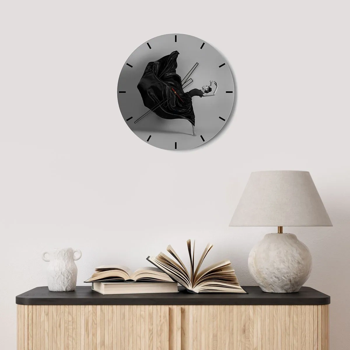 Wandklok - Klok - Gevleugeld door muziek - 40x40 cm