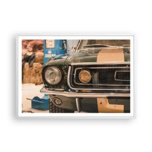 Poster in een witte lijst - Ontmoeting met een legende - 100x70 cm