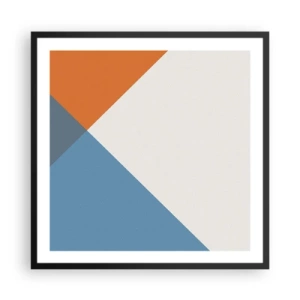 Poster in een zwarte lijst - In een hoekje… - 60x60 cm