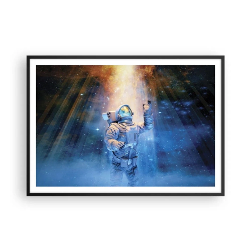 Poster in een zwarte lijst - Eindelijk aan het einde - 100x70 cm