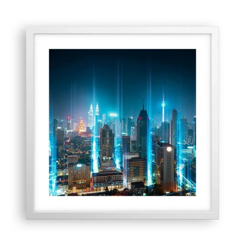 Poster in een witte lijst - Op z'n Berlijns naar de hemel - 40x40 cm