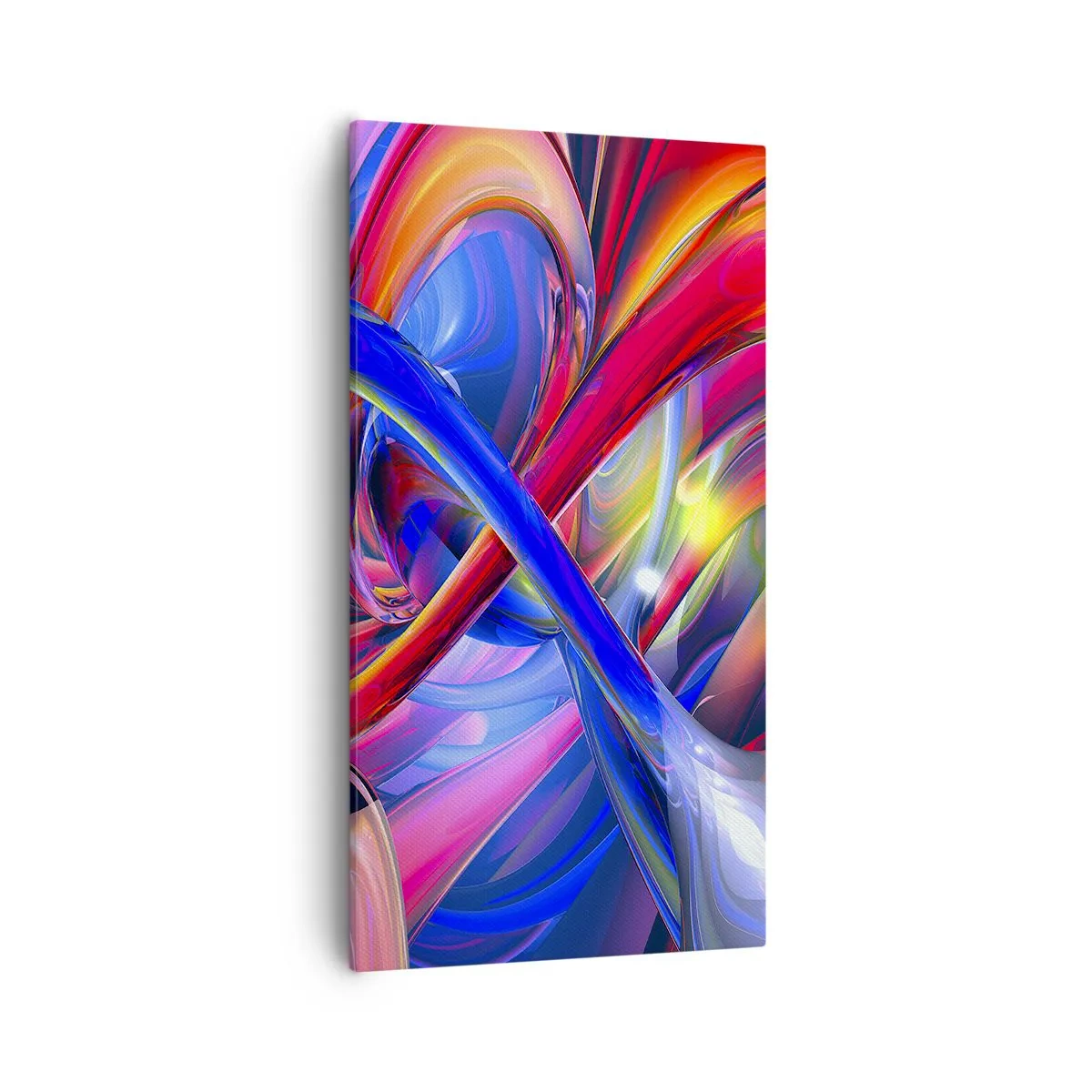 Schilderen op canvas - Een dans van kleuren - 55x100 cm