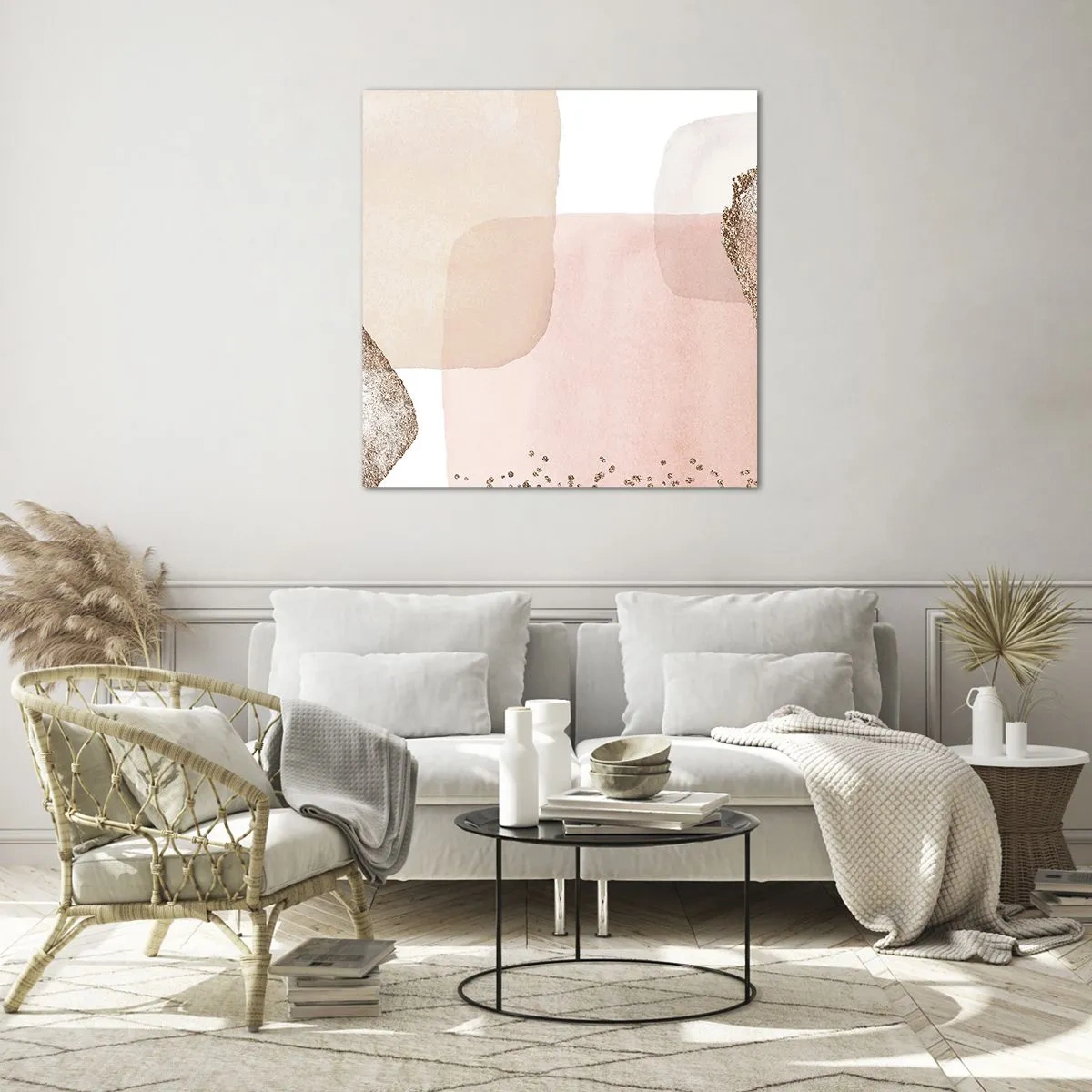 Schilderen op glas - Een blik door kleur - 70x70 cm