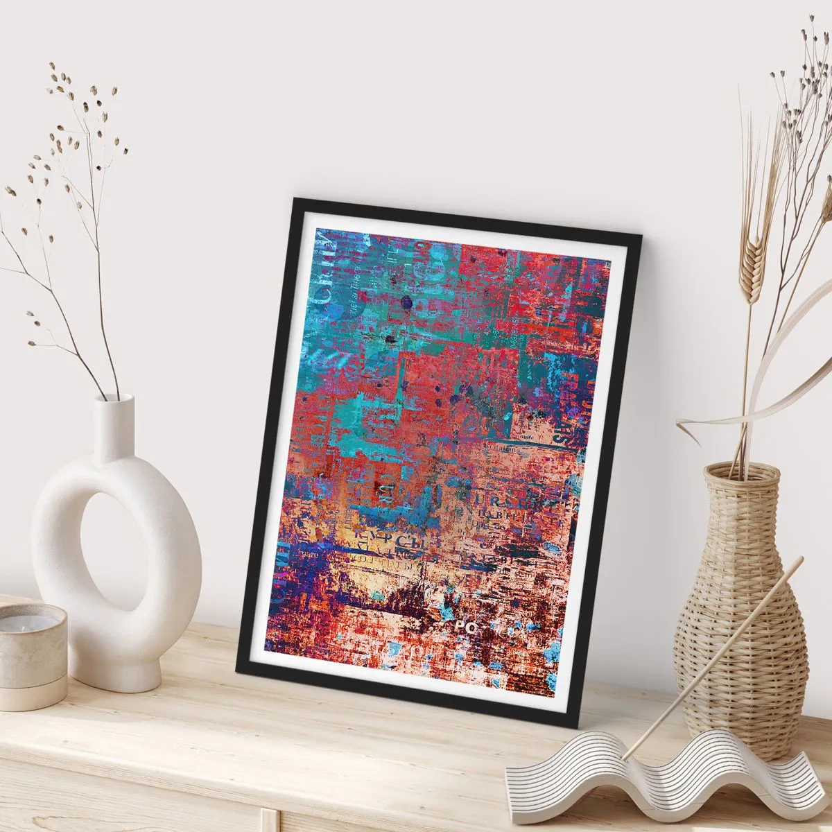 Poster in een zwarte lijst - Geheugen en vergetelheid - 30x40 cm