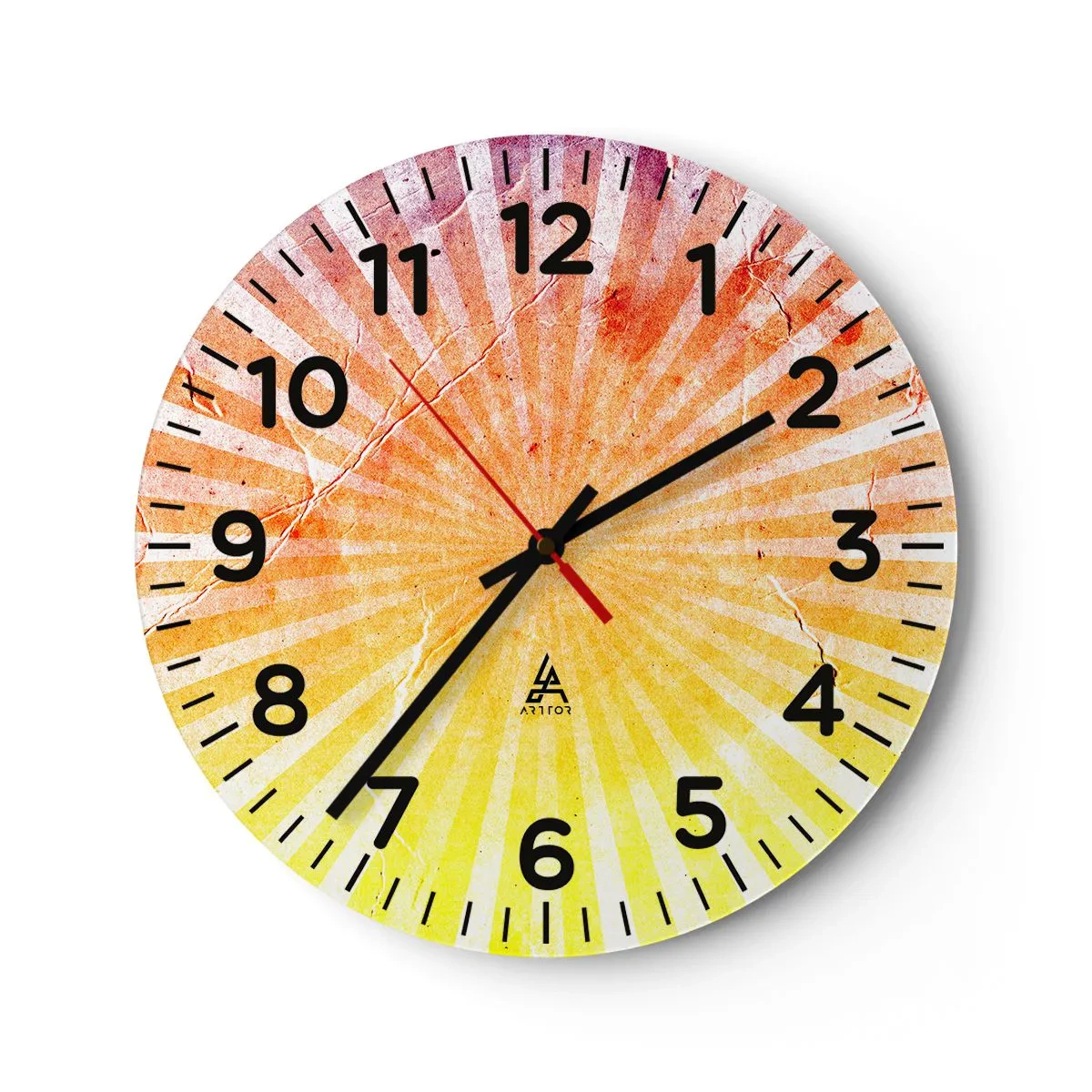 Wandklok - Klok - Zonsopgangen en zonsondergangen - 40x40 cm